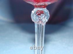 Elegant cranberry cut to clear stemware Set of 12 wines Sandwich Glass USA
