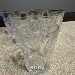 Estate Sale! Set Of 6 Binta American Brilliant Crystal Cut Glass Tumbler Cups