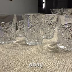 Estate Sale! Set Of 6 Binta American Brilliant Crystal Cut Glass Tumbler Cups