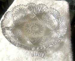 Excellent condition, Antique American Brilliant Cut Crystal Bowl