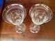 Exceptional Pair Antique T. Webb cut crystal goblet wine English glass stemware