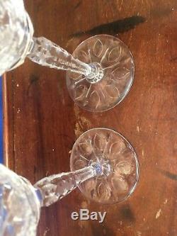 Exceptional Pair Antique T. Webb cut crystal goblet wine English glass stemware