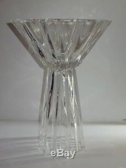 Extra Large Very Heavy Cut Glass Crystal Vase 17 Tall