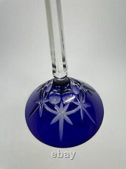 FABERGE Martini Glass Na Zdorovye Cut Clear Crystal Cobalt Blue Replacement C63