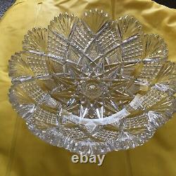 FINEST Antique BRILLIANT CUT Crystal BOWL 9 D