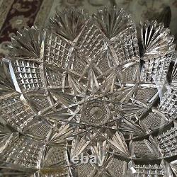 FINEST Antique BRILLIANT CUT Crystal BOWL 9 D