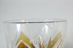 FINE BOHEMIAN CUT CRYSTAL GLASS STEMWARE SET c. 1930 antique art glass
