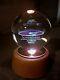 FLAT EARTH Azimuthal Equidistant Projection Map 3D Laser cut 10cm Crystal Ball