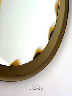 FONTANA ARTE mirror design cut crystal glass 50's 60's midcentury