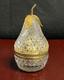 FRENCH CUT CRYSTAL GLASS BOX CASKET Lighter PEAR UNMARKED BACCARAT RARE