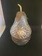 FRENCH CUT CRYSTAL GLASS BOX CASKET Lighter PEAR UNMARKED BACCARAT RARE