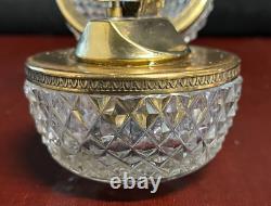 FRENCH CUT CRYSTAL GLASS BOX CASKET Lighter PEAR UNMARKED BACCARAT RARE