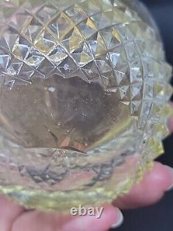 FRENCH CUT CRYSTAL GLASS BOX CASKET Lighter PEAR UNMARKED BACCARAT RARE