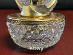 FRENCH CUT CRYSTAL GLASS BOX CASKET Lighter PEAR UNMARKED BACCARAT RARE