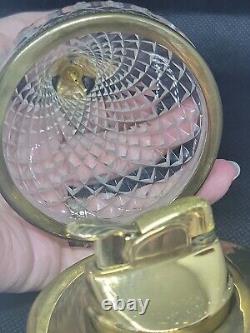 FRENCH CUT CRYSTAL GLASS BOX CASKET Lighter PEAR UNMARKED BACCARAT RARE