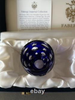 Faberge Cut Crystal Overlay Na Zdorovye Vodka Shot Glasses Colored 4Set Mint