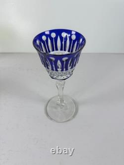 Fabergé Cut to Clear Crystal Cordial Glasses Set of 4 Signed Multi Color Rare