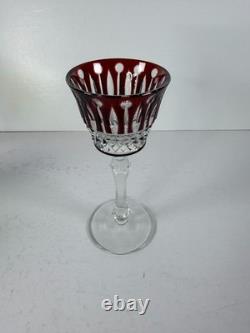 Fabergé Cut to Clear Crystal Cordial Glasses Set of 4 Signed Multi Color Rare