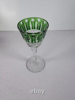 Fabergé Cut to Clear Crystal Cordial Glasses Set of 4 Signed Multi Color Rare