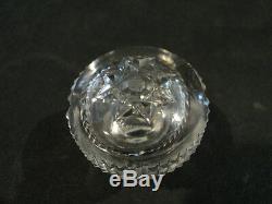 Fabulous Abp Antique Small Cut Crystal Condiment Jar With Stopper Top