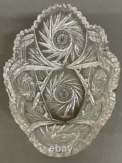 Fabulous Antiques The Original American Brilliant Cut Crystal Glass Bowl/Basket