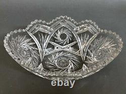 Fabulous Antiques The Original American Brilliant Cut Crystal Glass Bowl/Basket