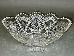 Fabulous Antiques The Original American Brilliant Cut Crystal Glass Bowl/Basket