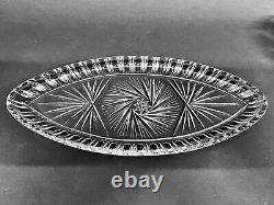 Fabulous Large Size Vintage Original American Brilliant Cut Crystal Glass Dish