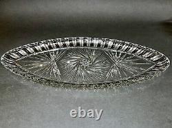 Fabulous Large Size Vintage Original American Brilliant Cut Crystal Glass Dish