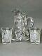 Fabulous Vintage Brilliant Cut Crystal Glass Pitcher Pinwheel & Glasses