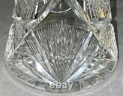 Fabulous Vintage Brilliant Cut Crystal Glass Pitcher Pinwheel & Glasses