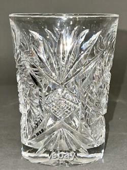 Fabulous Vintage Brilliant Cut Crystal Glass Pitcher Pinwheel & Glasses