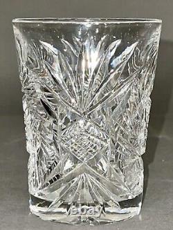 Fabulous Vintage Brilliant Cut Crystal Glass Pitcher Pinwheel & Glasses