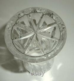 Fantastic German ART DECO Cocktail Shaker crystal glass lens cut + silverplate