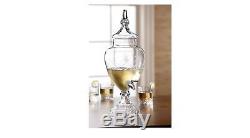 Fifth Avenue Hand Cut Beverage Dispenser Crystal Glass 1 gal Spigot Drink Party