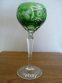 Five Traube By Nachtmann Bohemian Crystal Wine Hock Goblets 6-7/8 Cut To Clear