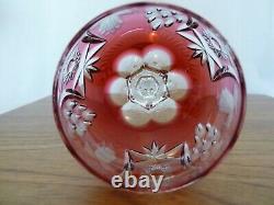 Five Traube By Nachtmann Bohemian Crystal Wine Hock Goblets 6-7/8 Cut To Clear