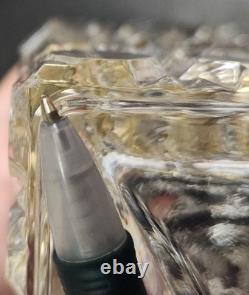 French Cut Crystal Domed Hinged Jewelry Casket Trinket Box Baccarat Style 7.25