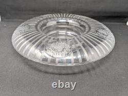 GORGEOUS! 14 Hawkes Centerpiece Bowl in Sheraton & Cardinal Birds CUT GLASS ABP