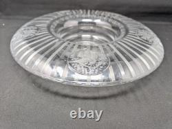 GORGEOUS! 14 Hawkes Centerpiece Bowl in Sheraton & Cardinal Birds CUT GLASS ABP