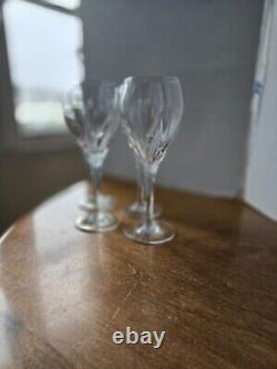 GORHAM CRYSTAL Trinity Wine Glass Cut Crystal Blown Glasses Set Of 4