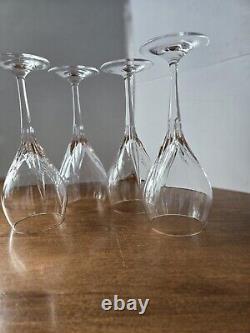 GORHAM CRYSTAL Trinity Wine Glass Cut Crystal Blown Glasses Set Of 4