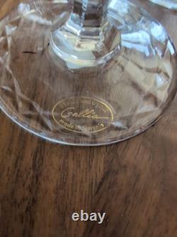 Gallia 24% Lead Crystal Tall Stemmed Wine Glasses From Slovenia(4) WithSticker