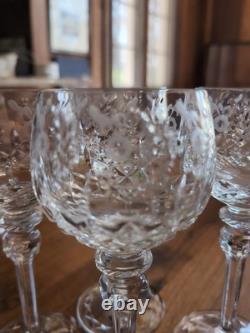 Gallia 24% Lead Crystal Tall Stemmed Wine Glasses From Slovenia(4) WithSticker