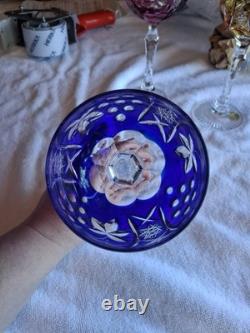 German Lead Crystal Wine Goblet Set Of 8