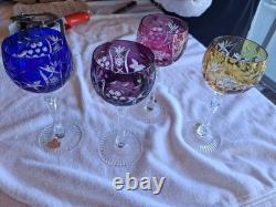 German Lead Crystal Wine Goblet Set Of 8