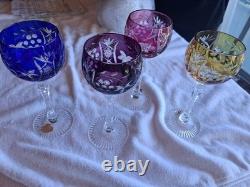 German Lead Crystal Wine Goblet Set Of 8