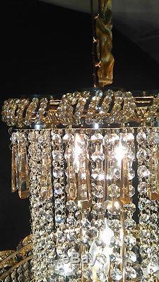Gold Crystal Glass cut Chandelier (Stunning)