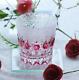 Gold Pink Edo Kiriko Crystal Whiskey Glass Hand Cut Clear Diamond 10oz Gift Pack