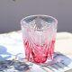 Gold Pink Edo Kiriko Drinking Glass Hand Cut Crystal Whisky Cup 12oz New Color